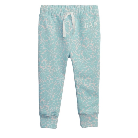 Baby Gap New Floral Pink Blue Joggers Size 12-18 Months - Picture 1 of 7